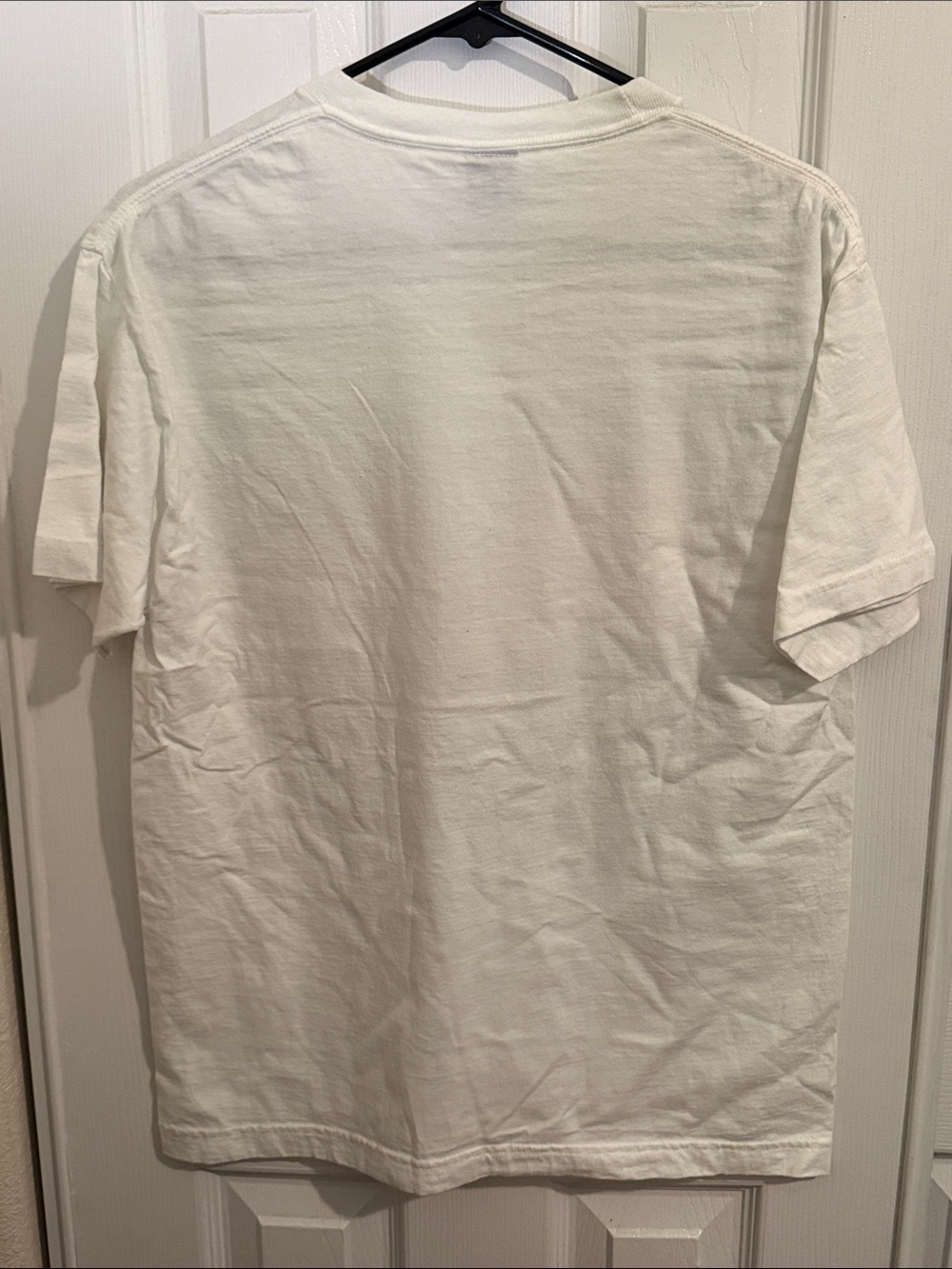 White Graphic Tee with 'Legends Never Die' Portrait Print - Picture 5 of 5